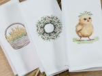 Borea Ποτηρόπανα Κουζίνας Chick Σετ 3ΤΜΧ (3) 50 x 70 cm Λευκό