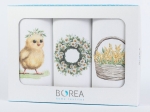 Borea Ποτηρόπανα Κουζίνας Chick Σετ 3ΤΜΧ (3) 50 x 70 cm Λευκό