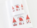 Borea Πετσέτες Χριστουγεννιάτικες Σετ 2ΤΜΧ Christmas Gnome Λευκό 50 x 90 / 30 x 50 cm Λευκό