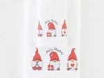 Borea Πετσέτες Χριστουγεννιάτικες Σετ 2ΤΜΧ Christmas Gnome Λευκό 50 x 90 / 30 x 50 cm Λευκό