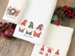 Borea Πετσέτες Χριστουγεννιάτικες Σετ 2ΤΜΧ Christmas Gnome Λευκό 50 x 90 / 30 x 50 cm Λευκό