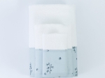 Borea Πετσέτες Σετ 3ΤΜΧ Campanula 70 x 140 / 50 x 90 / 30 x 50 cm Λευκό