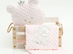 Borea Κουβέρτα Αγκαλιάς Angel Bear 75 x 100 cm Ροζ