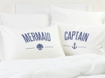 Borea Ζεύγος Μαξιλαροθήκες Captain&Mermaid (2) 50 x 70 cm Λευκό