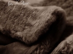 Bonsai Home Κουβέρτα Γούνινη/Βελούδινη Super Soft Μονή 160×220 – Luxury Rabbit Fur Καφέ