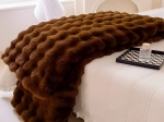 Bonsai Home Κουβέρτα Γούνινη/Βελούδινη Super Soft Μονή 160×220 – Luxury Rabbit Fur Καφέ