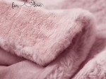 Bonsai Home Κουβέρτα Γούνινη/Βελούδινη Super Soft Μονή 160x220 - Luxury Rabbit Fur Ροζ