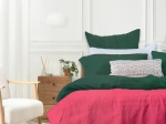 Ariete Casa Σετ Παπλωματοθήκη Βαμβακοσατέν 250 TC King Size 240×260 – Lux Home Κυπαρισσί/Magenta/Φούξια