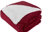Bonsai Home Κουβέρτα Γούνινη/Προβατάκι Μονή 160x220 - Stripe Rabbit Fur Wine Red
