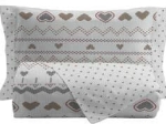 Amo la Casa Σετ Σεντόνια Percale Μονά με Λάστιχο 150×290 cm – Elisabeth Λευκό