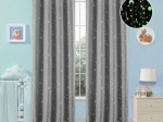 Beauty Home Κουρτίνα φωσφορίζουσα με 8 κρίκους Art 6140 140x260 Γκρι