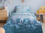 Beauty Home Σετ σεντόνια μονά με λάστιχο Shpok Art 6234 105x200+30 Πετρόλ