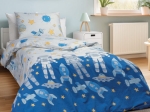 Beauty Home Σετ σεντόνια μονά με λάστιχο Luke Art 6235 105x200+30 Μπλε
