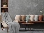 Beauty Home Ύφασμα ριχτάρι με το μέτρο Φ180 Lamb Art 8571 Γκρι