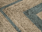 Πατάκι Jute Art 9130 65x150 Μπεζ,Μπλε   Beauty Home