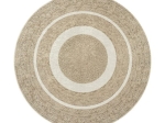 Ροτόντα 150x150 Jute Art 9130 Μπεζ,Λευκό   Beauty Home