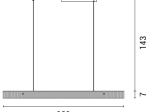 LED ΚΡΕΜΑΣΤΟ ΦΩΤΙΣΤΙΚΟ ΡΑΓΑ 25W ΜΑΥΡΟ 144-16021 | EUROLAMP