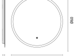 ΚΑΘΡΕΦΤΗΣ ΜΕ LED ΛΕΥΚΟ ΓΥΑΛΙΝΟ 144-88000 | EUROLAMP