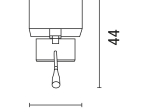 ΑΠΛΙΚΑ ΑΝΑΓΝΩΣΗΣ EUROLAMP 145-22001 "LORA" Ε27 & 3W LED 3000K PRO