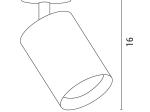 ΦΩΤΙΣΤΙΚΟ ΚΙΝΗΤΟ ΟΡΟΦΗΣ ΚΥΛΙΝΔΡΟΣ LED 10W 4000K ΜΑΥΡΟ EUROLAMP 145-25201