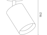 ΦΩΤΙΣΤΙΚΟ ΚΙΝΗΤΟ ΟΡΟΦΗΣ ΚΥΛΙΝΔΡΟΣ LED 18W 4000K ΛΕΥΚΟ EUROLAMP 145-25202