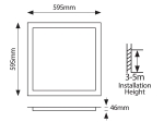 ΦΩΤΙΣΤΙΚΟ BACKLIGΗΤ UGR19 60X60 48W 6500Κ 220-240V ΛΕΥΚΟ