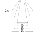ΚΡΕΜΑΣΤΟ ΦΩΤΙΣΤΙΚΟ ΟΡΟΦΗΣ LED ΧΑΛΚΙΝΟ 135W 180031-D | ZAMBELIS LIGHTS