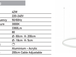 ΚΡΕΜΑΣΤΟ ΦΩΤΙΣΤΙΚΟ ΟΡΟΦΗΣ LED DIMMABLE ΑΛΟΥΜΙΝΙΟΥ ΛΕΥΚΟ Ø60 20261 | ZAMBELIS LIGHTS