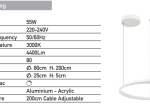 ΚΡΕΜΑΣΤΟ ΦΩΤΙΣΤΙΚΟ ΟΡΟΦΗΣ LED DIMMABLE ΑΛΟΥΜΙΝΙΟΥ ΛΕΥΚΟ Ø80 20263 | ZAMBELIS LIGHTS