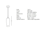ΚΡΕΜΑΣΤΟ ΦΩΤΙΣΤΙΚΟ ΟΡΟΦΗΣ LED E14 40W ΔΙΑΦΑΝΕΣ ΓΥΑΛΙ ΣΑΜΠΑΝΙΖΕ 22118 |ZAMBELIS LIGHTS