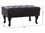 ΤΑΜΠΟΥΡΕ ΥΠΟΠΟΔΙΟ T.CHESTERFIELD EMMA HM226.01 PU 80x44x39Y εκ.ΣΚ.ΚΑΦΕ