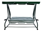 ΚΟΥΝΙΑ 3ΘΕΣΙΑ WALSH ΚΡΕΒΑΤΙ HM5050 ΠΡΑΣΙΝΟ-ΛΕΥΚΟ 211x117x175 cm