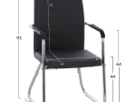 ΠΟΛΥΘΡΟΝΑ DALEY HM1021.01 ΜΕ ΜΠΡΑΤΣΑ ΜΑΥΡΟ PU 56x58x93 εκ.