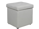 ΣΚΑΜΠΟ ΜΕ ΑΠΟΘΗΚΕΥΤΙΚΟ ΧΩΡΟ PU ΛΕΥΚΟ CUBE HM224.02 36,5x36,5x36Υεκ.