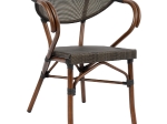 ΠΟΛΥΘΡΟΝΑ ΑΛΟΥΜΙΝΙΟΥ CLAY BAMBOO LOOK ΚΑΦΕ ΜΕ TEXTLINE HM5025 60,5x59x81 cm