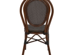 ΚΑΡΕΚΛΑ ΑΛΟΥΜΙΝΙΟΥ KASON BAMBOO LOOK ΚΑΦΕ ΜΕ TEXTLINE 40,5x56,5x89,5 εκ. HM5026