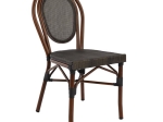 ΚΑΡΕΚΛΑ ΑΛΟΥΜΙΝΙΟΥ KASON BAMBOO LOOK ΚΑΦΕ ΜΕ TEXTLINE 40,5x56,5x89,5 εκ. HM5026