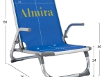 ΚΑΡΕΚΛΑΚΙ ΠΑΡΑΛΙΑΣ ΨΗΛΗ ΠΛΑΤΗ ALMIRA HM5053.01 ΒΑΡΕΩΣ ΤΥΠΟΥ ΜΠΛΕ ΑΛΟΥΜΙΝΙΟΥ 56x70x66 cm.