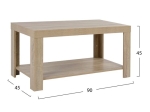 ΤΡΑΠΕΖΙ ΣΑΛΟΝΙΟΥ ΜΕΛΑΜΙΝΗΣ ALAYNA HM2207.02 SONAMA 90X45X45 εκ.