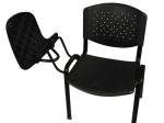 ΚΑΡΕΚΛΑ ΣΥΝΕΔΡΙΟΥ ΜΕ ΘΡΑΝΙΟ HM1037 PLASTIC ΜΑΥΡΗ 52x55x77 εκ.