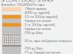 ΣΤΡΩΜΑ HM329 ΜΕ ΕΠΙΣΤΡΩΜΑ 150X200 SPECIAL POCKET SPRING HOMEMARKT (ROLL PACKING)