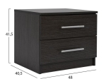 ΚΟΜΟΔΙΝΟ ΜΕΛΑΜΙΝΗΣ CHELSEA HM2220.01 ZEBRANO 48X40,5X41,5 εκ.