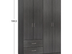 ΝΤΟΥΛΑΠΑ 4ΦΥΛΛΗ BLAKELY ME 2 ΣΥΡΤΑΡΙΑ HM339.01 ZEBRANO 120Χ42,5Χ180,5εκ.