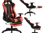 ΚΑΡΕΚΛΑ ΓΡΑΦΕΙΟΥ GAMING HM1063.01 SPEED ΜΑΥΡΟ ΚΟΚΚΙΝΟ & ΥΠΟΠΟΔΙΟ 68 x 71,5 x 134 cm