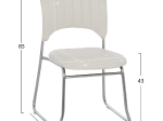 ΚΑΡΕΚΛΑ QUENTI HM1071.02 ΛΕΥΚΗ 52x60x85 εκ.