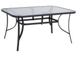 ΤΡΑΠΕΖΙ BRUNO 150X90Χ72Υεκ. ΓΚΡΙ ΜΕΤΑΛΛΙΚΟ ΜΕ ΓΥΑΛΙΝΗ ΕΠΙΦΑΝΕΙΑ HM5145.01