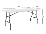 ΤΡΑΠΕΖΙ CATERING-ΣΥΝΕΔΡΙΟΥ HM5168 180Χ74Χ74 εκ. ΠΤΥΣΣΟΜΕΝΟ