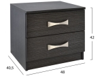 ΚΟΜΟΔΙΝΟ ΜΕ 2 ΣΥΡΤΑΡΙΑ ΚΑΙ ΧΕΡΟΥΛΙ ASHLYN HM2235.01 ZEBRANO 48x40x42Yεκ.