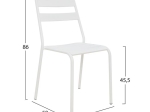 ΚΑΡΕΚΛΑ ΜΕΤΑΛΛΙΚΗ ΛΕΥΚΗ ΜΑΤ JASON HM5177.02 43x50x86cm