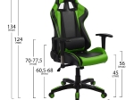 ΠΟΛΥΘΡΟΝΑ GAMING RACING HM1056.03 ΜΑΥΡΟ - ΠΡΑΣΙΝΟ PU 67x70x134 εκ.
